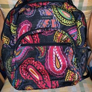 Vera Bradley Paisley Backpack - Black, Red, Yellow, Green